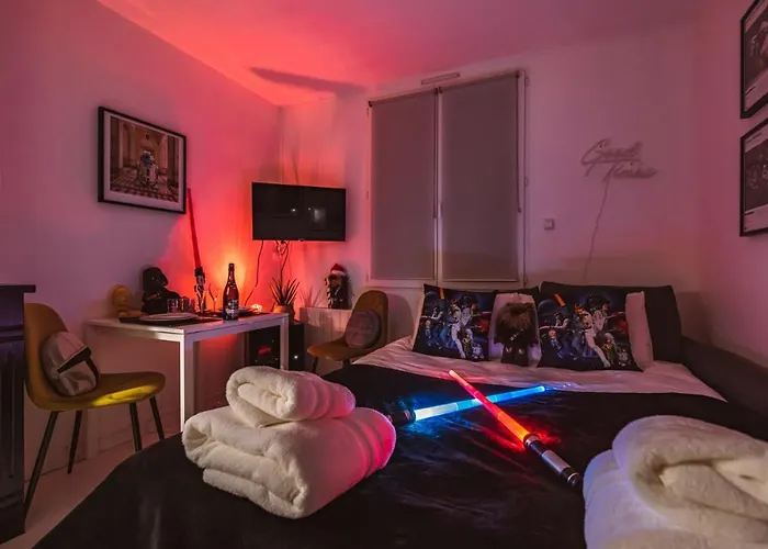 Daire Explorereims - Intergalactique Chic Proche Gare/centre *