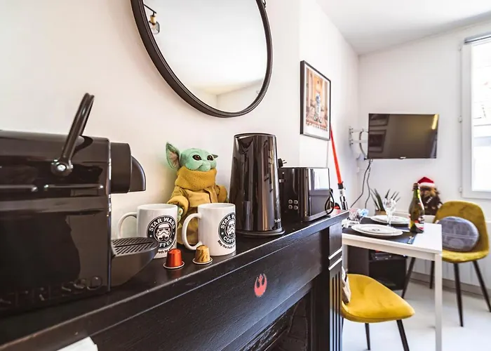 Daire Explorereims - Intergalactique Chic Proche Gare/centre *